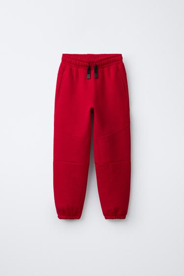 PANTALÓN JOGGER SPORTY - Rojo de Zara - Imagen 0