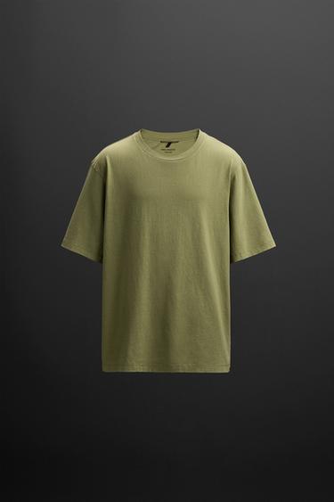 COTTON TRAINING T-SHIRT - Green by Zara