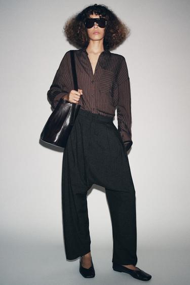 PANTALONS BAGGY ZW COLLECTION LIMITED EDITION - Gris de Zara