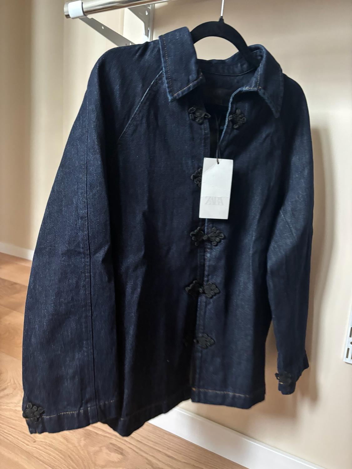 ZW COLLECTION DENIM JACKET WITH FIREMAN CLASPS - Image 6