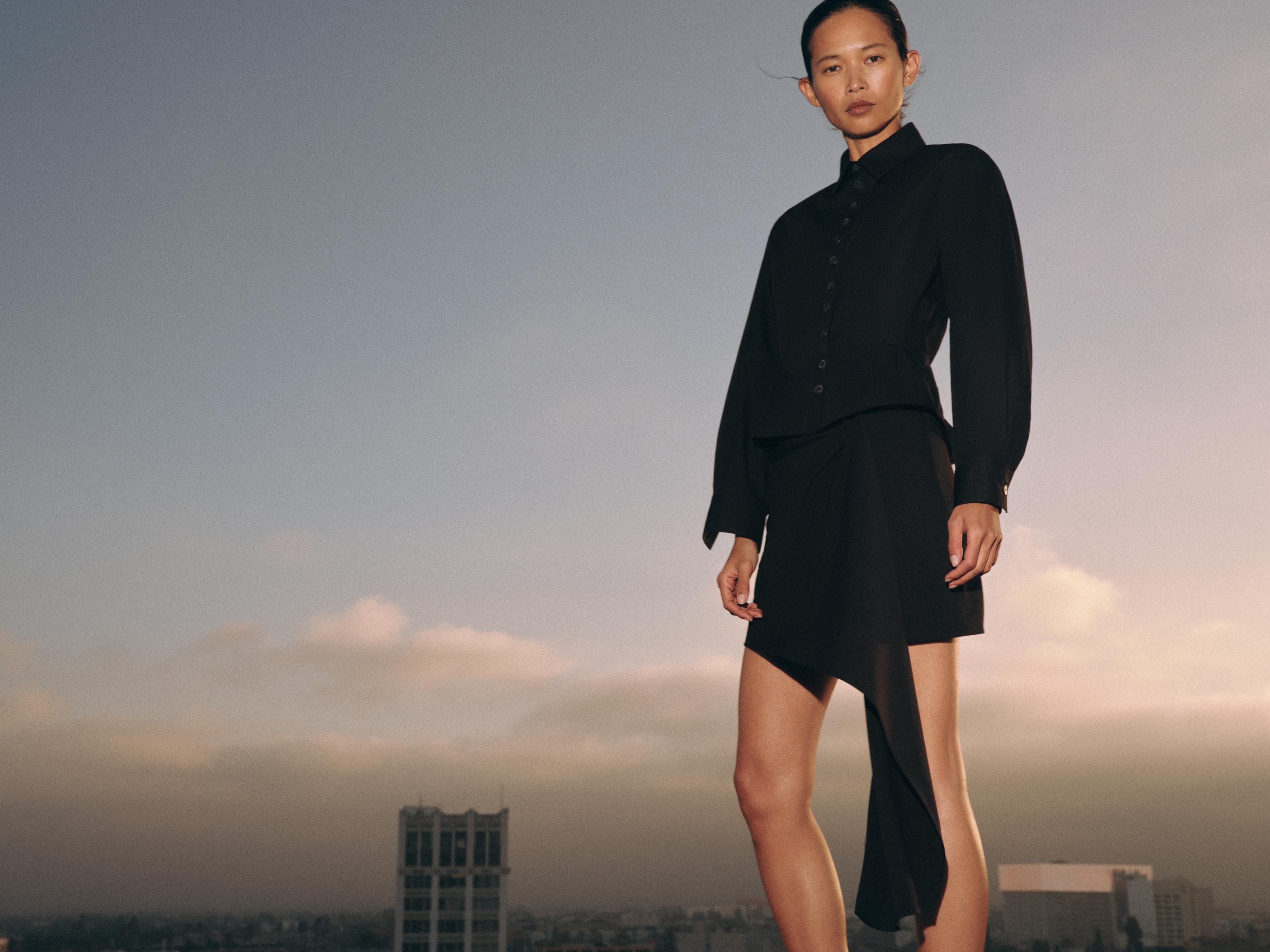 ZW COLLECTION BUTTONED PEPLUM SHIRT