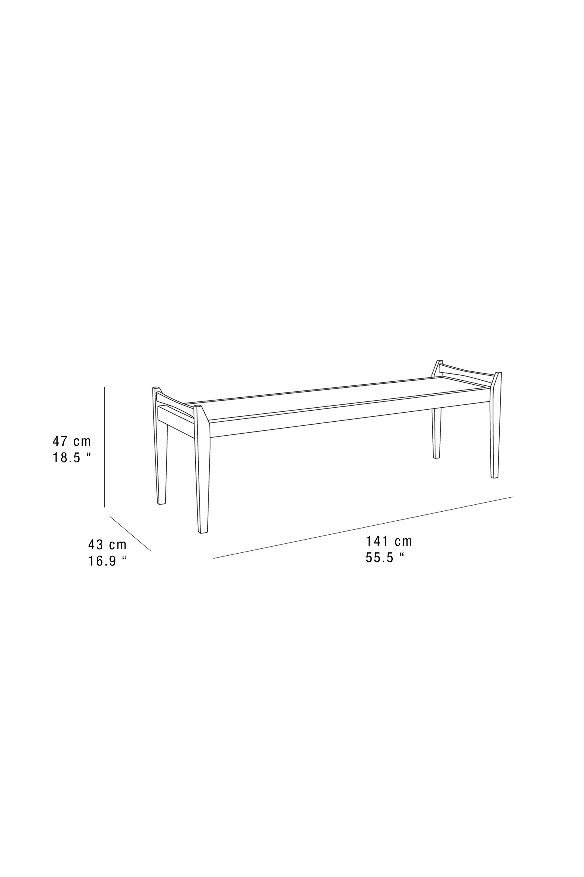 BANC LONG BOIS