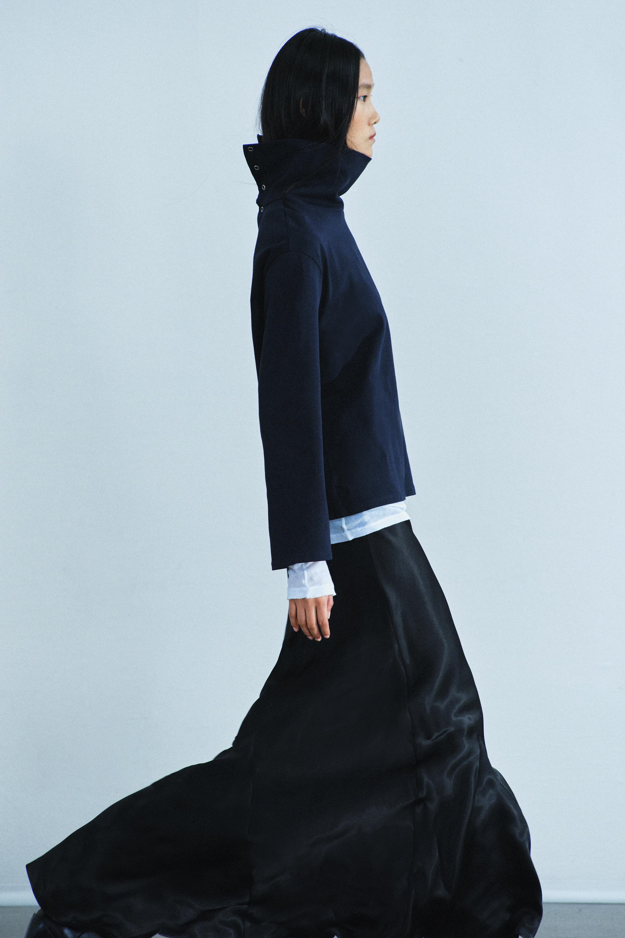 Zara DİK YAKA SWEATSHIRT görsel 5