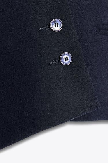 ZW COLLECTION ASYMMETRIC WAISTCOAT - Navy blue by Zara - Image 7