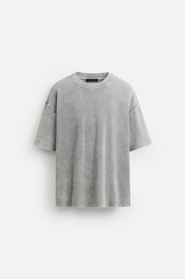 WASHED TECHNICAL T-SHIRT - Greyish by Zara