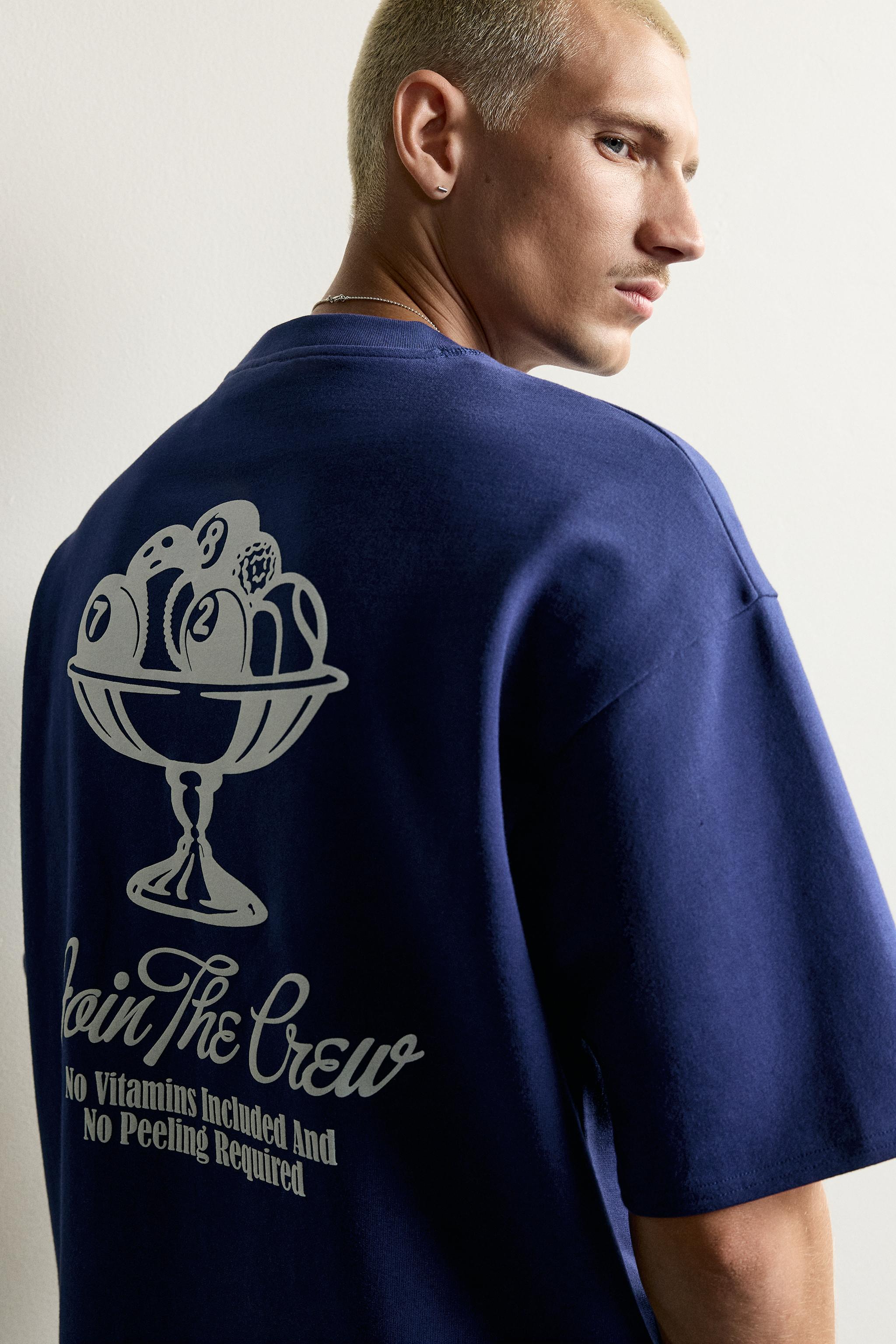 RELAXED FIT CONTRAST GRAPHIC SWEATSHIRT