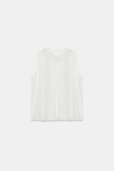 Zara ZW COLLECTION ROMANTIC SHIRT - White