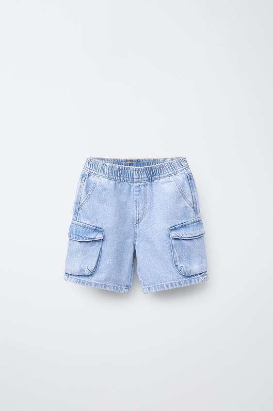 DENIM CARGO SHORTS