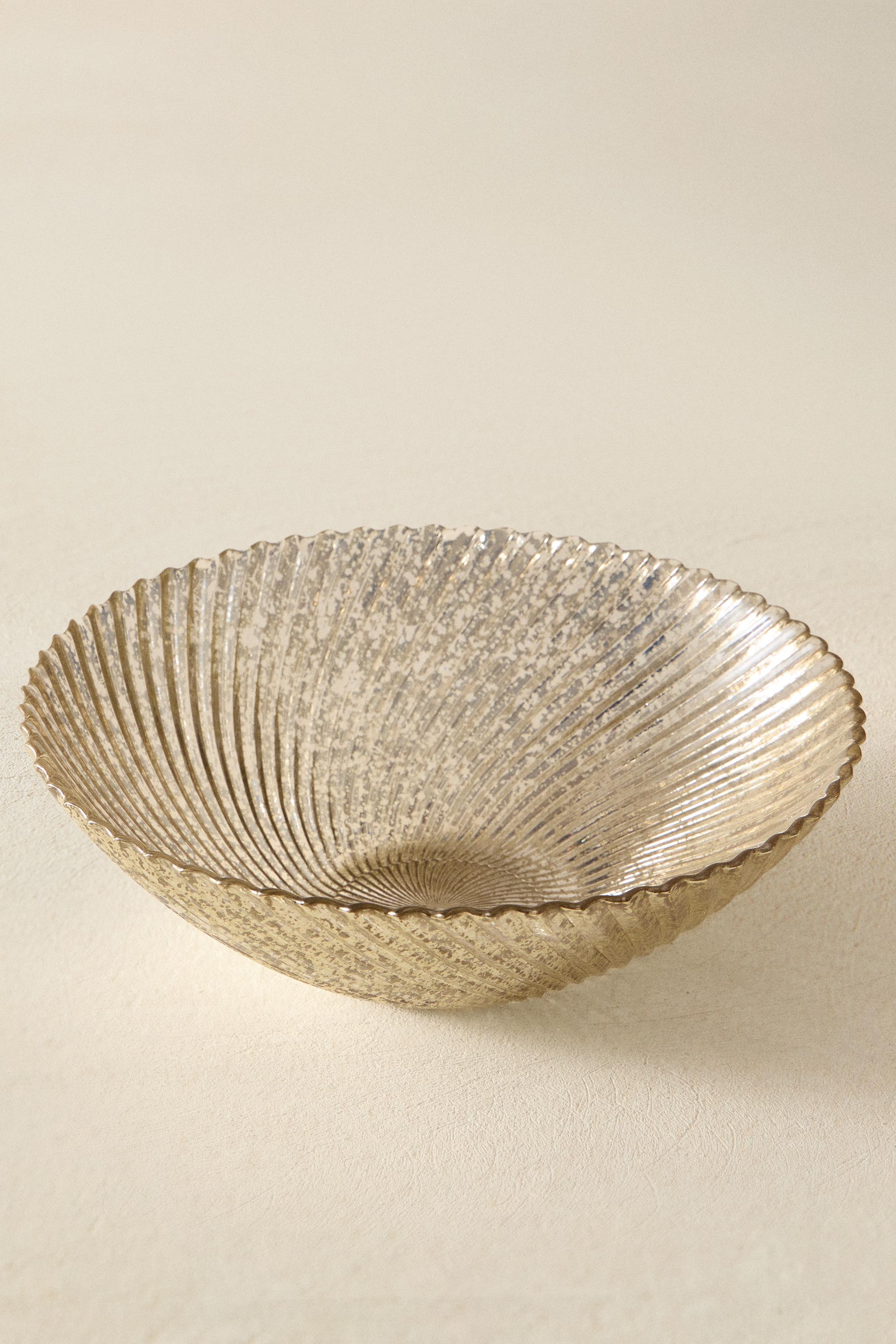 CHRISTMAS SHINY GLASS SALAD BOWL