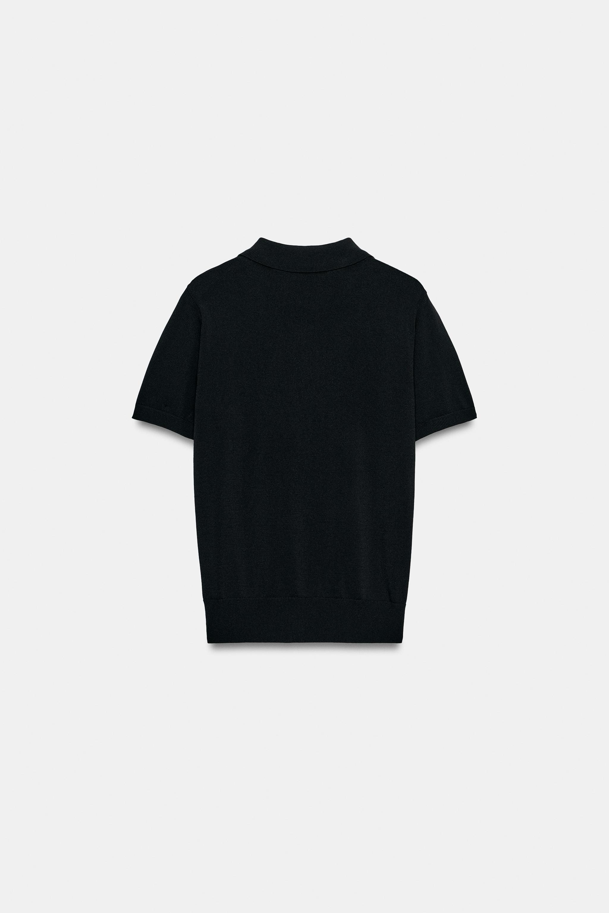 Женские рубашки Zara SHORT SLEEVE KNIT POLO SHIRT — фото 8