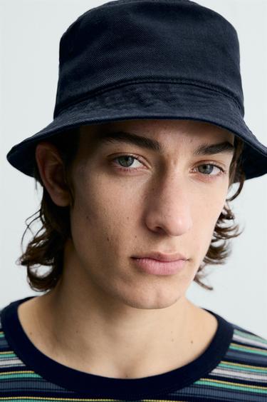 WASHED BUCKET HAT - Navy blue by Zara - Image 2