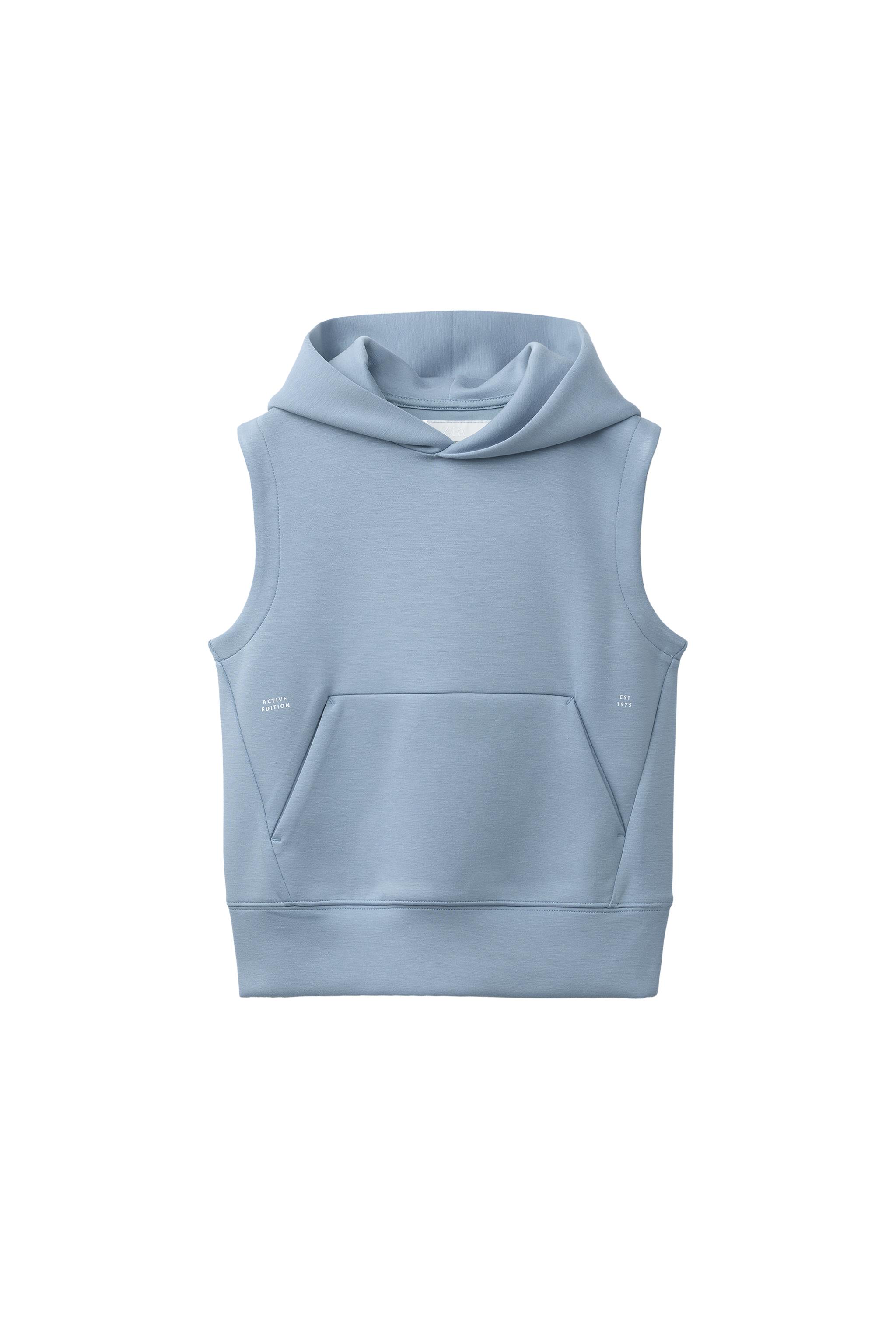HOODED SPORTY VEST - Green / Blue | ZARA Canada