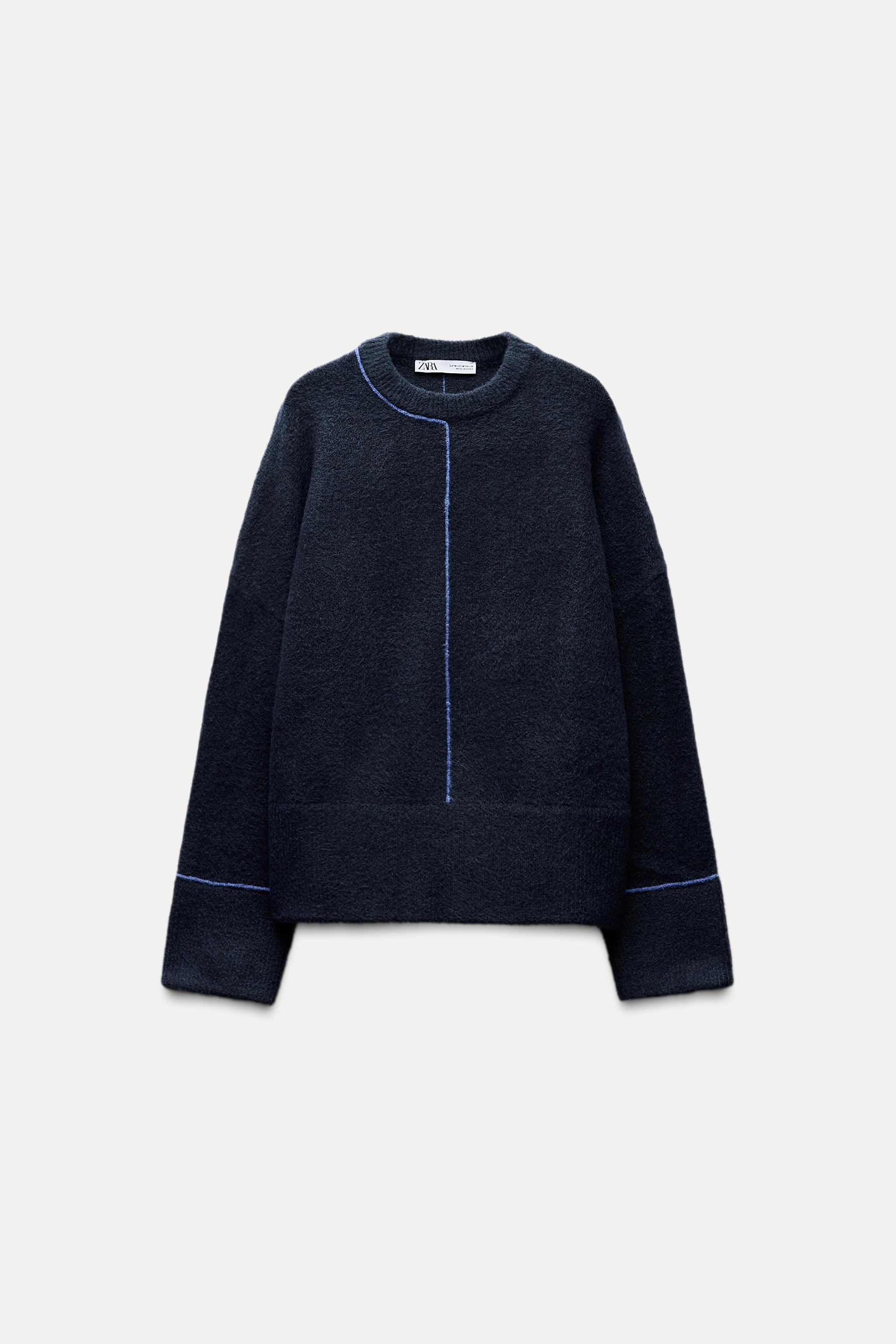 Store Zara Navy Knit Sweater