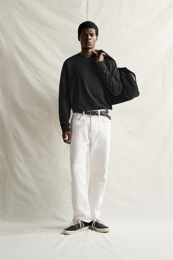 LIGHTWEIGHT LONG SLEEVE T-SHIRT - Black by Zara - Image 0