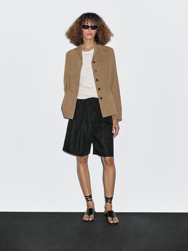 Zara Pleated Bermuda shorts - Black - Image 0