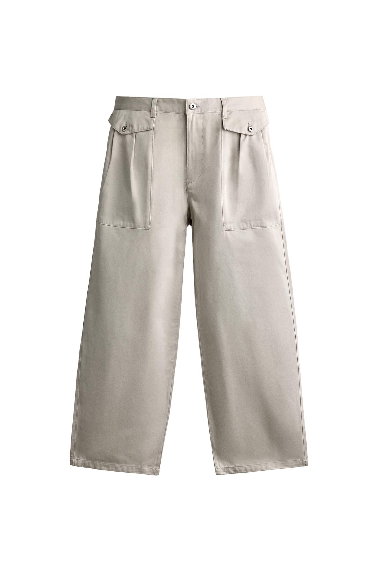 STRAIGHT RELAXED FIT TROUSERS WITH POCKETS