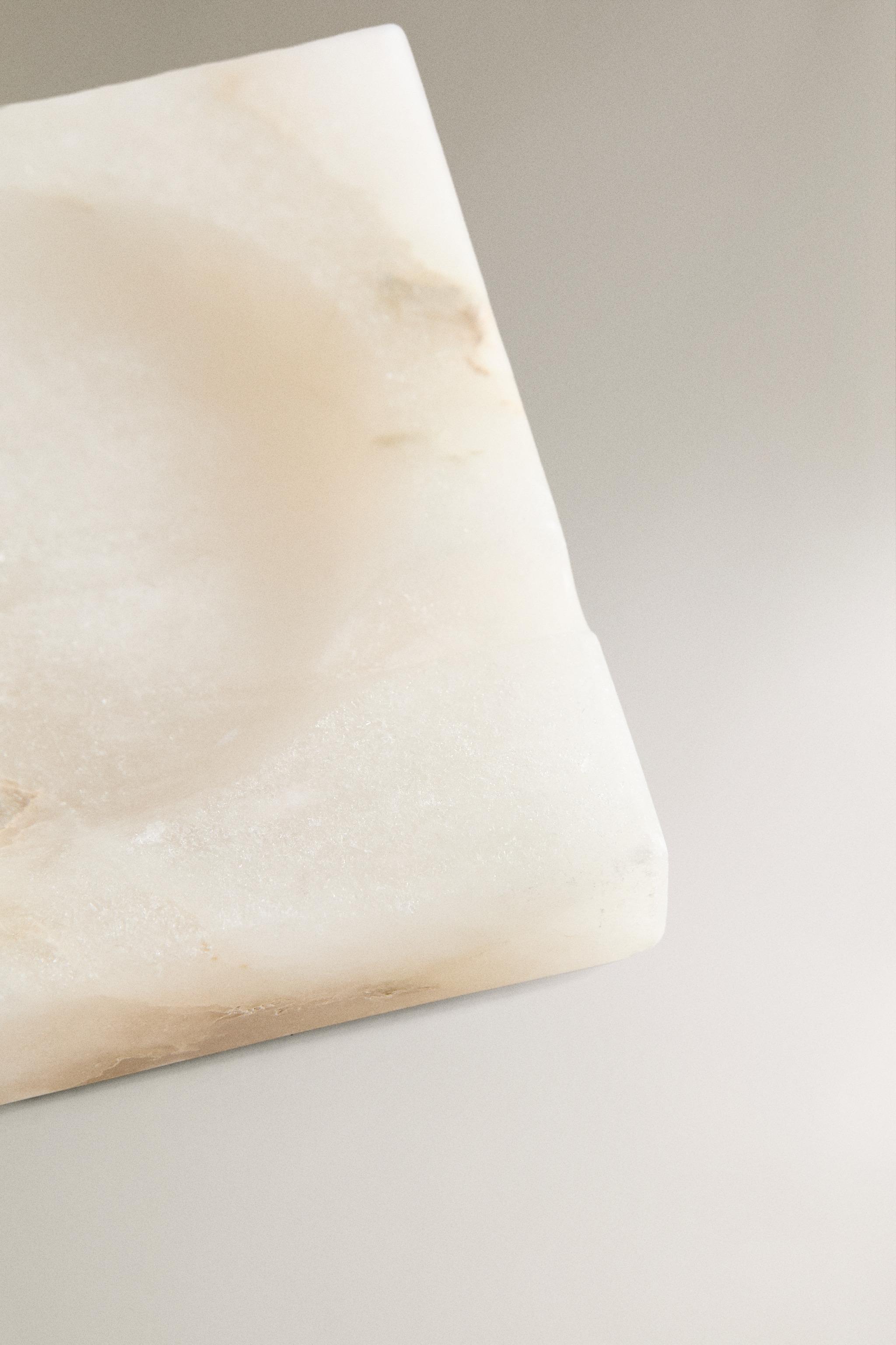 ALABASTER ASHTRAY — Oyster-white