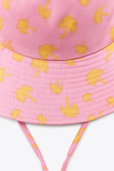 PRINTED BUCKET HAT - Pink by Zara - Image 1
