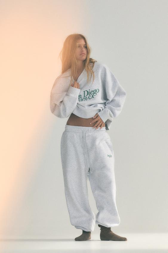 TEXT SWEATSHIRT AND JOGGER PANTS MATCHING SET ZARA Canada