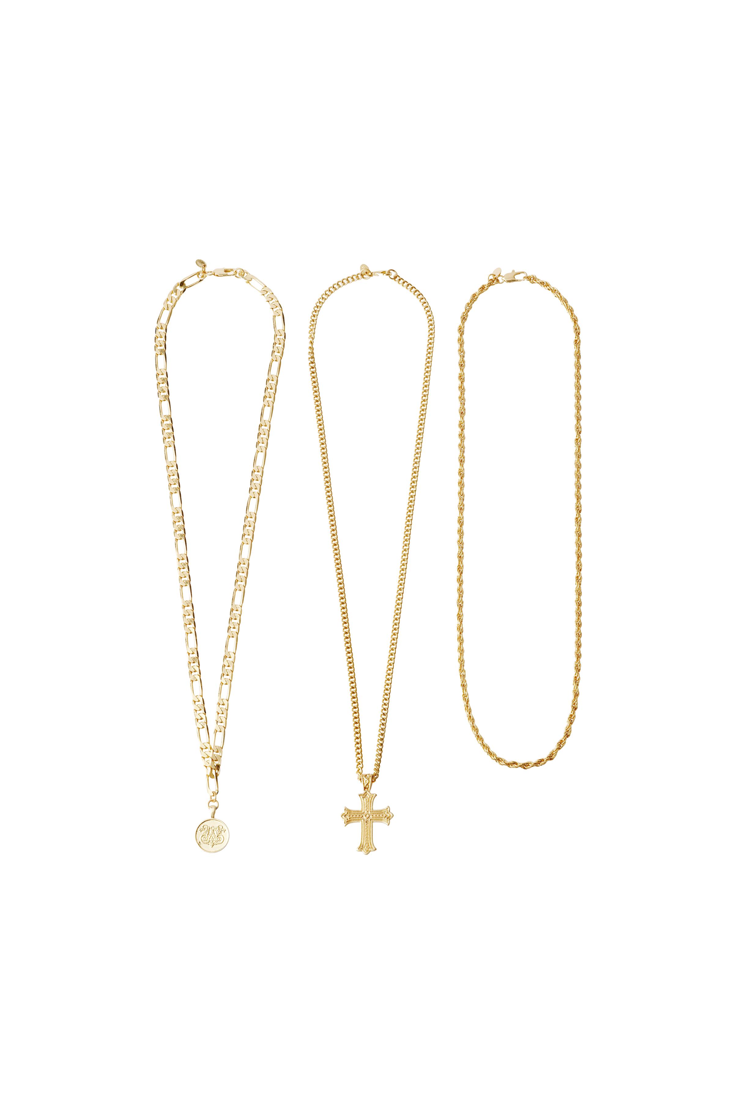 WILLY CHAVARRIA X ZARA 3連ネックレス 3-PACK OF COMBINED NECKLACES WILLY CHAVARRIA X ZARA - Gold | ZARA