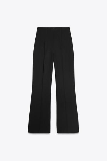 Zara ZW COLLECTION HIGH-WAISTED PANTS - Black