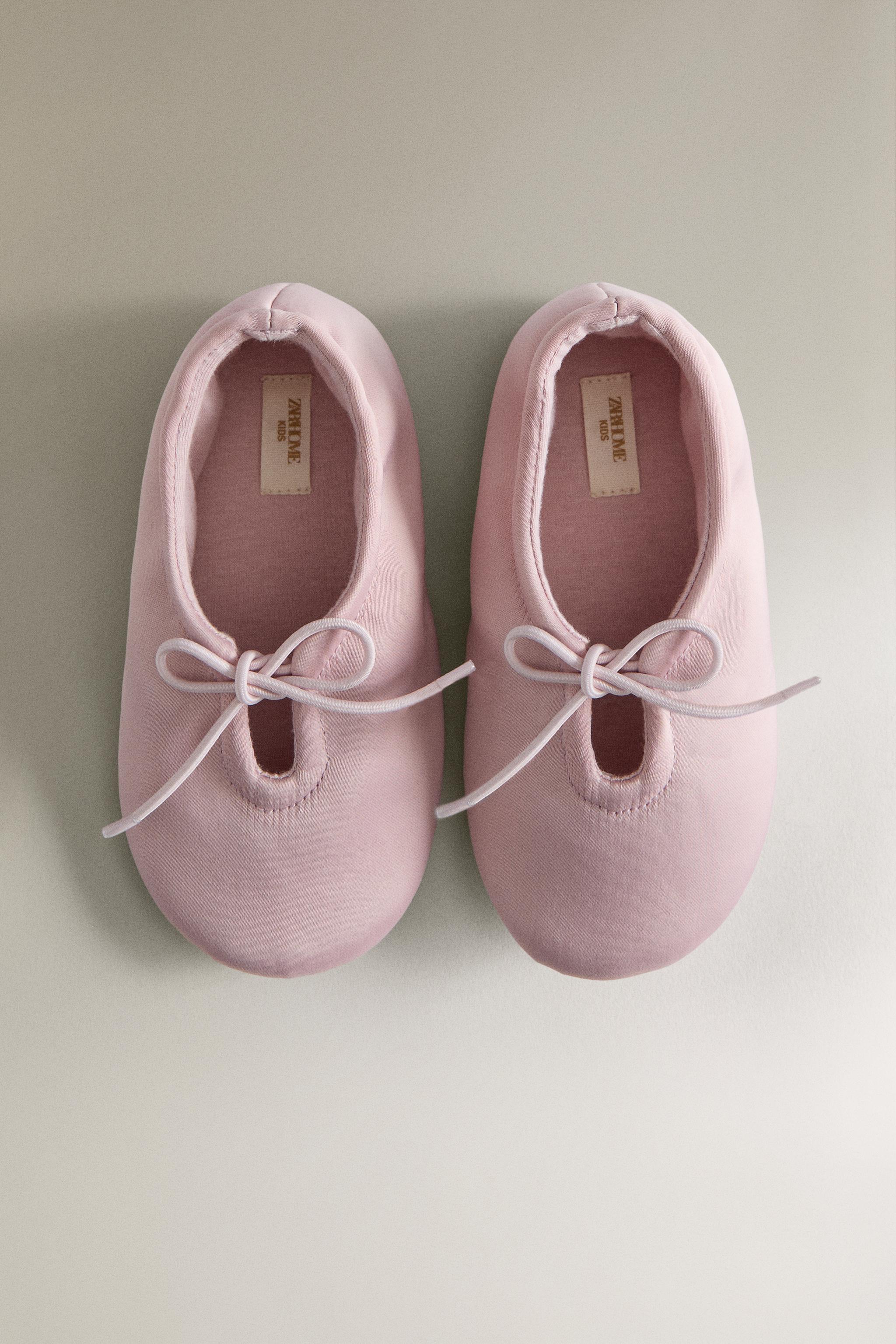 Обувь Zara KIDS' SATEEN BALLET FLATS — фото 3