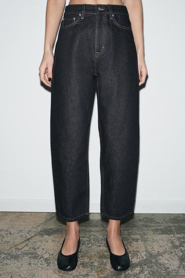 ZW COLLECTION テーパード ミッドライズデニムパンツブルーZaraのZW COLLECTION テーパード ミッドライズデニムパンツ - ブルー