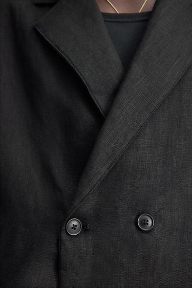 CHEMISE KIMONO 100 % LIN - Noir de Zara - Image 5