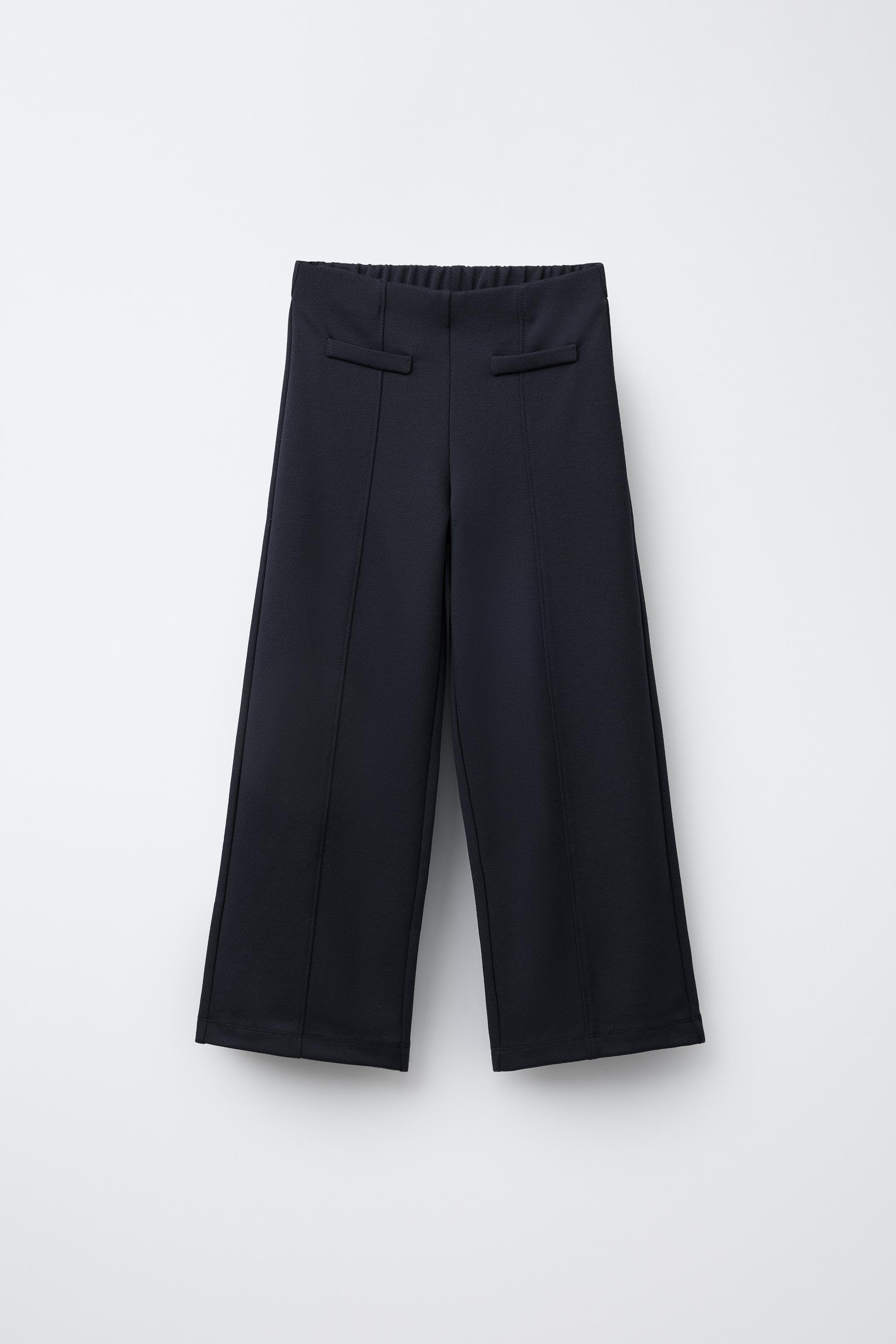 PANTALON WIDE LEG AVEC NERVURE