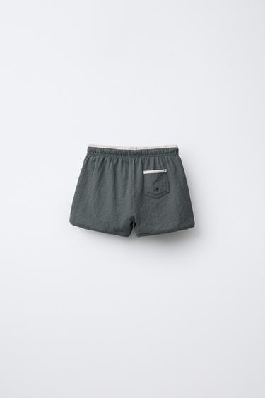 6-14 ANS/ SHORT DE BAIN TEXTURÉ - Vert de Zara - Image 1