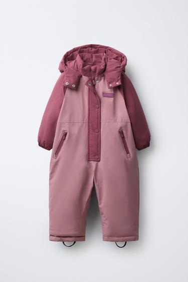 LANGER WASSERABWEISENDER OVERALL MIT FARBBLOCK - Rosa von Zara - Bild 0