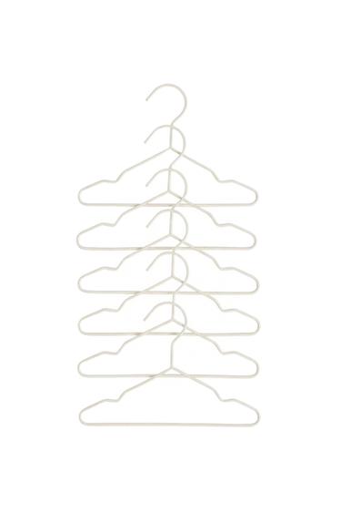 Zara PACK OF RUBBERIZED BABY HANGERS (PACK OF 6) - Oyster-white