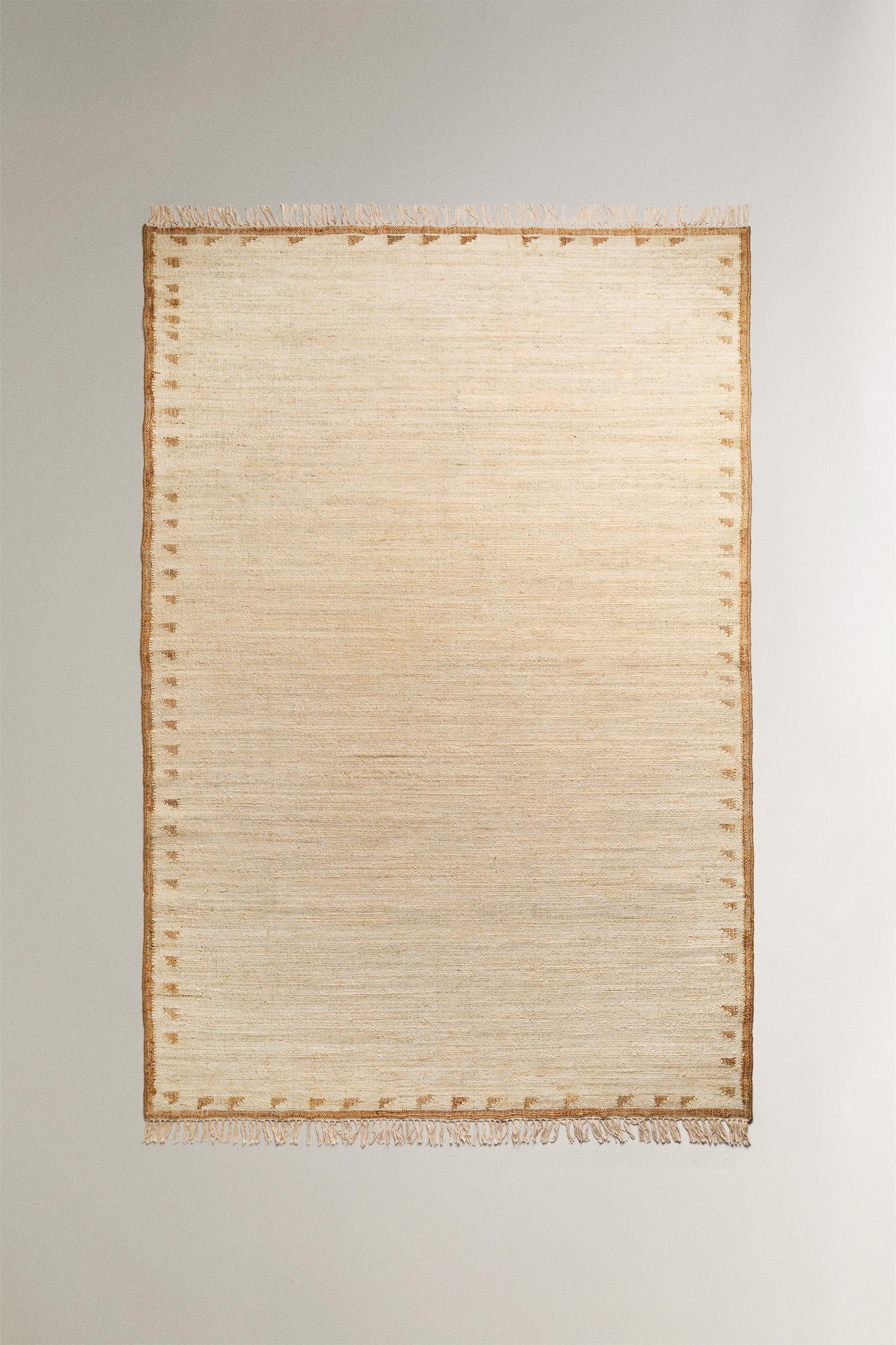 TAPIS JUTE COTON FRANGES
