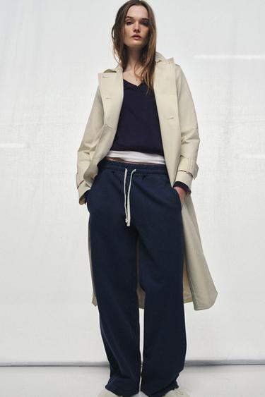 Zara BALONER S POJASOM ZW COLLECTION – svijetlobež