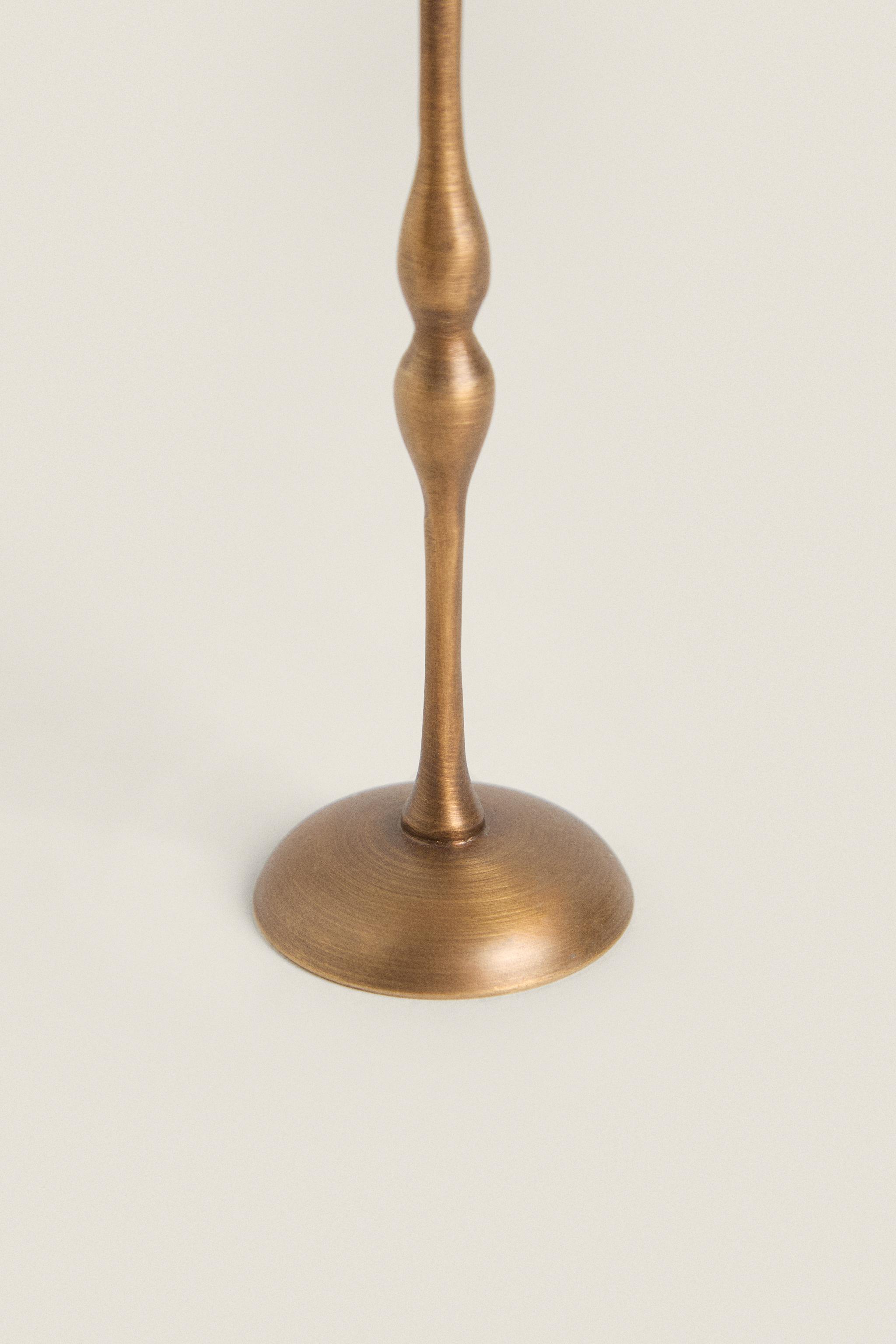 MINI GEOMETRIC BRASS CANDLESTICK - Golden