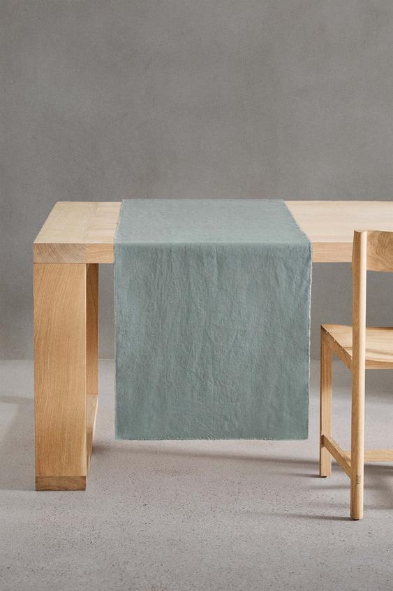 TABLE RUNNER 01 - Mid-blue by Zara - Image 0