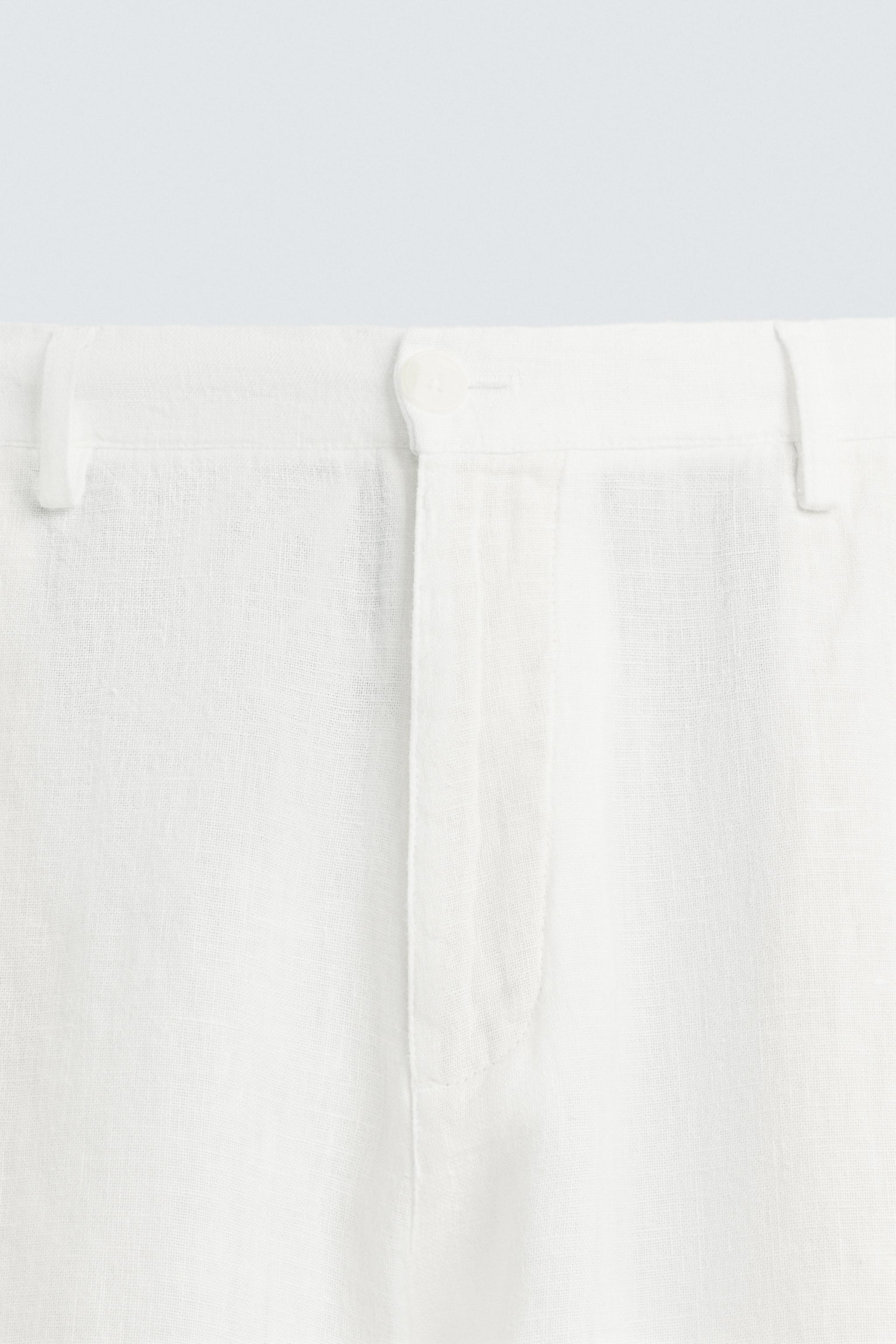 RELAXED FIT 100% LINEN PANTS