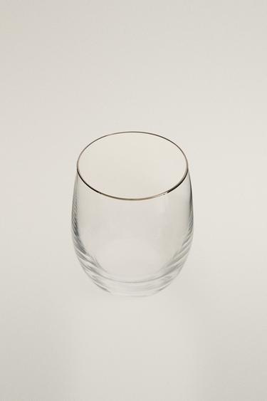 VERRE CRISTALLIN BORD ARGENTÉ - Argent de Zara - Image 1