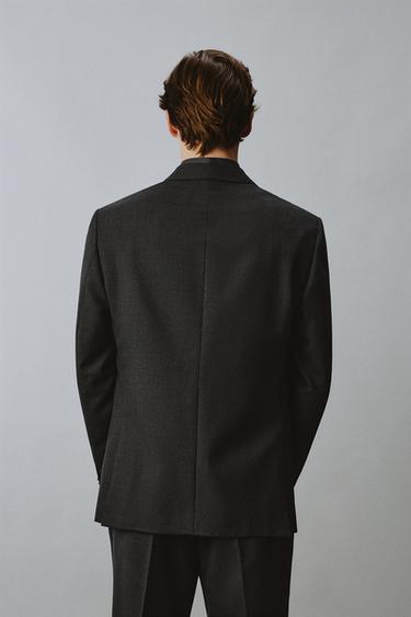 VESTE DE COSTUME 100% LAINE - Gris anthracite de Zara - Image 2