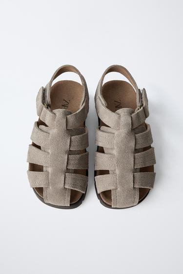 LEATHER CAGE SANDALS -  by Zara - Image 3