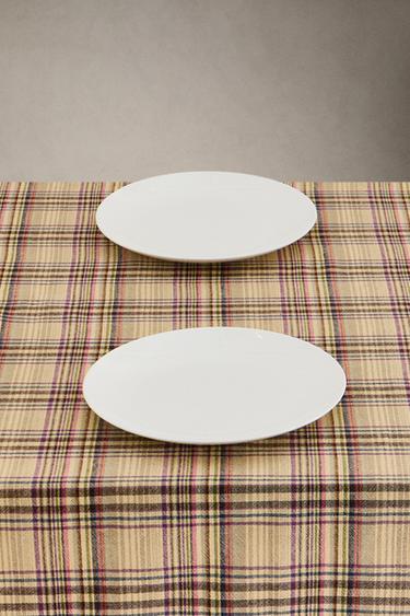 CHECK COTTON LINEN TABLECLOTH - Yellow by Zara - Image 1