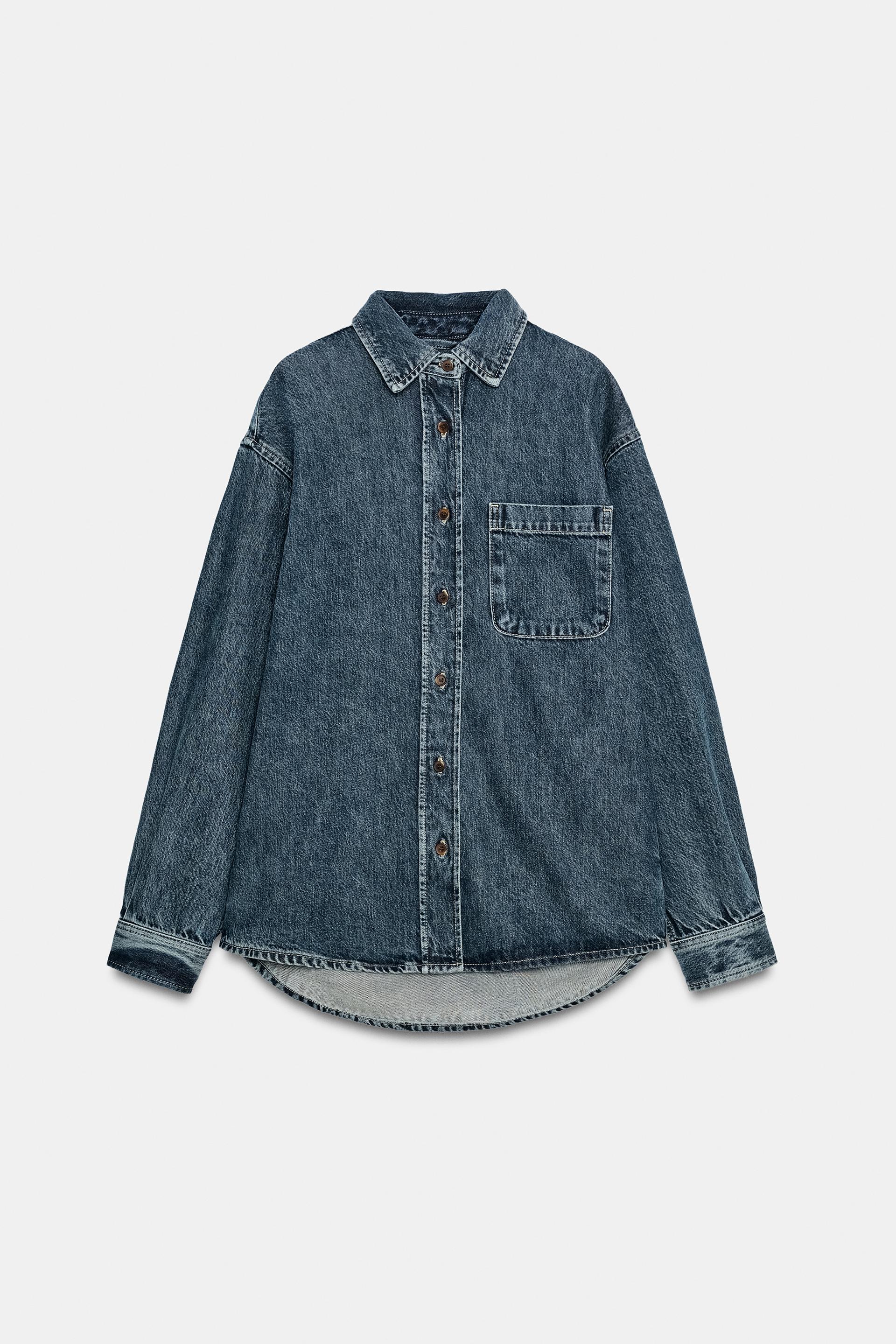 ZW COLLECTION DENIM SHIRT thumbnail 6