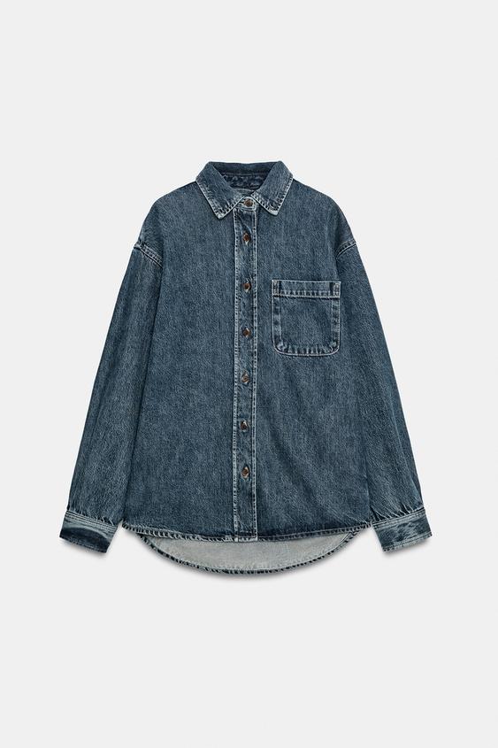 CHEMISE DENIM ZW COLLECTION - Bleu de Zara - Image 5
