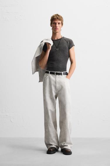 ABSTRACT PRINT TROUSERS - Ice by Zara