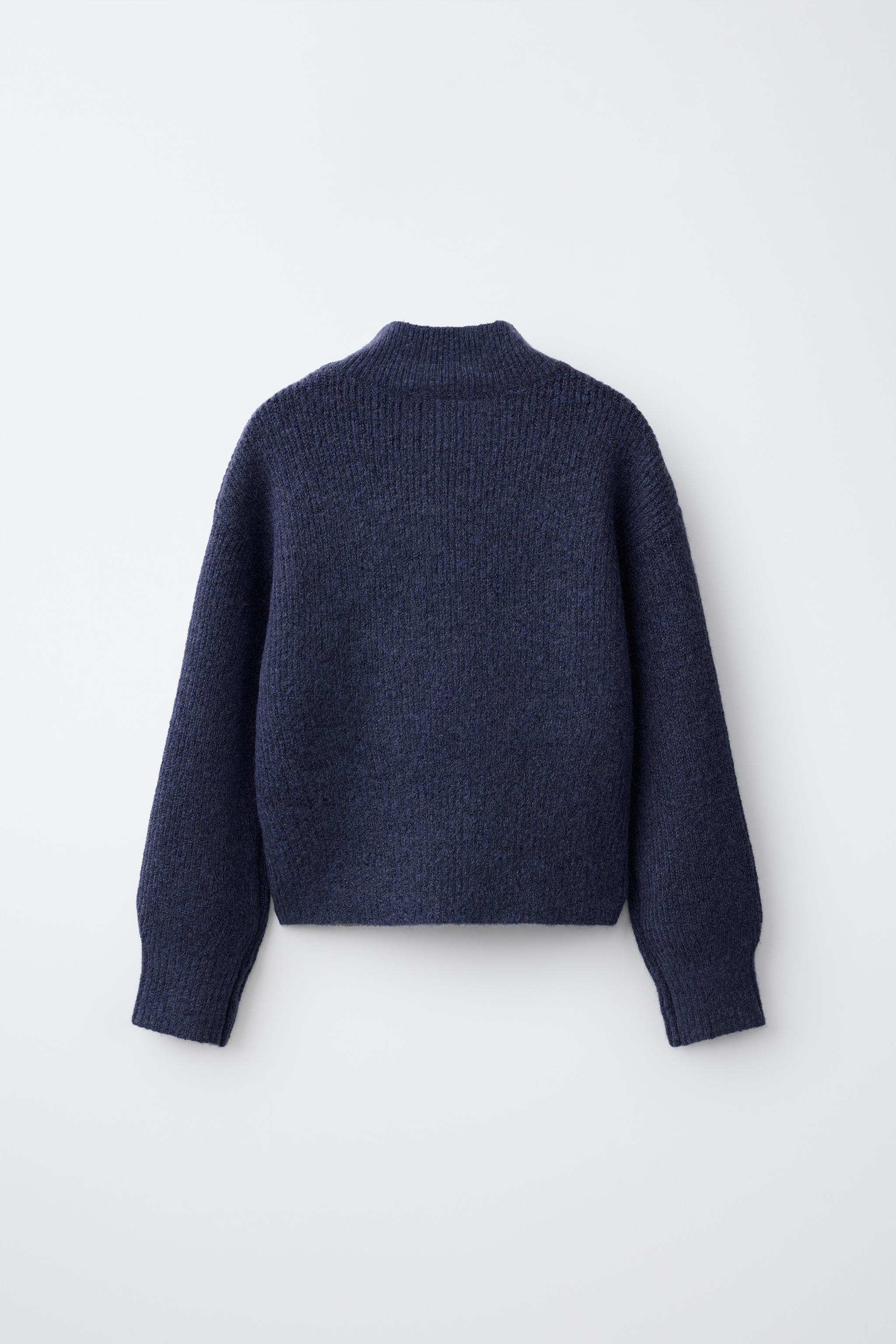 KNIT MOCK-NECK JUMPER
