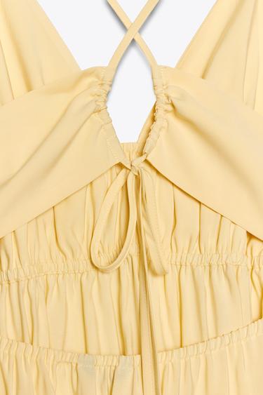 FLOWING MIDI DRESS - Yellow by Zara - Image 8