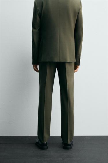 WOOL SUIT TROUSERS - Green by Zara - Image 2