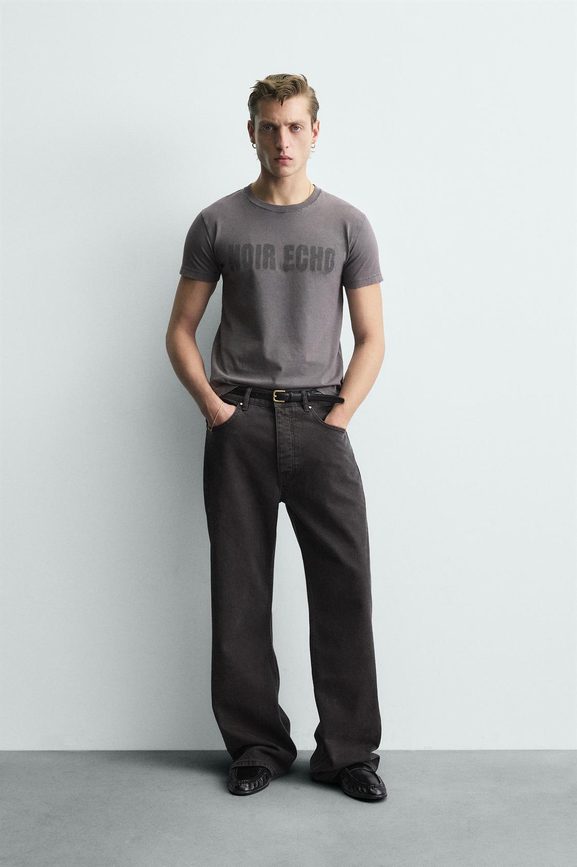 ФУТБОЛКА С ПОСТИРАННЫМ ТЕКСТОМ ОТ ZARA