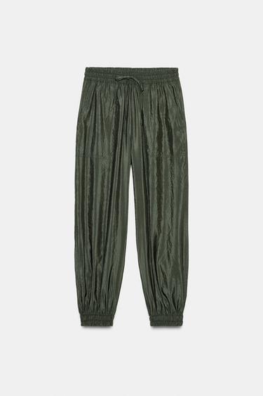 PANTALÓN PUÑO BAJO - Khaki de Zara