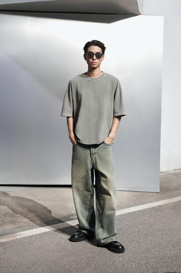 Zara 寬鬆版水洗運動衫 - 煤灰色